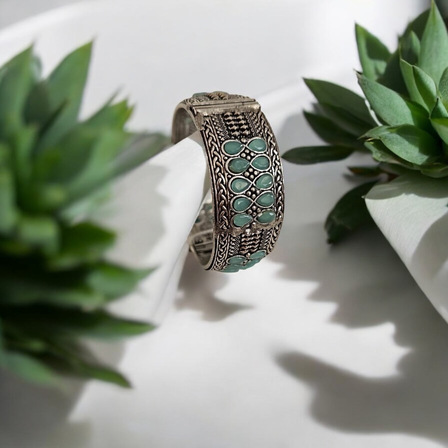 800258 Classic Kada With Oxidized Plating - Mint