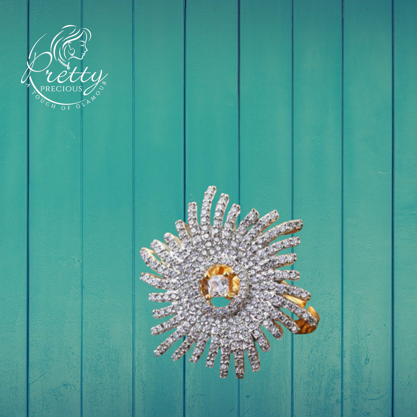 426445 Cubic Zirconia Adjustable Ring