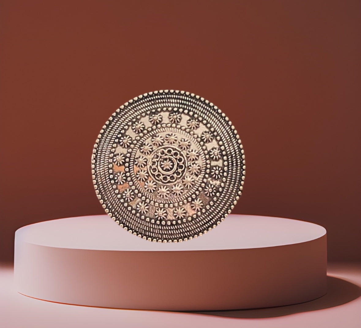 9809-RNO Ring With Oxidised Plating-Design 4