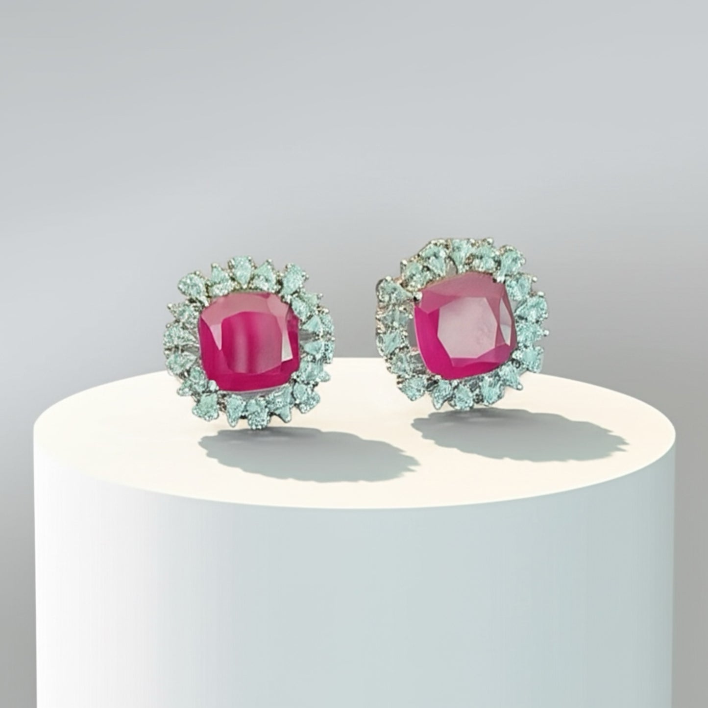 93259-ER CZ Earring With Gold/Rhodium Plating-Design 1