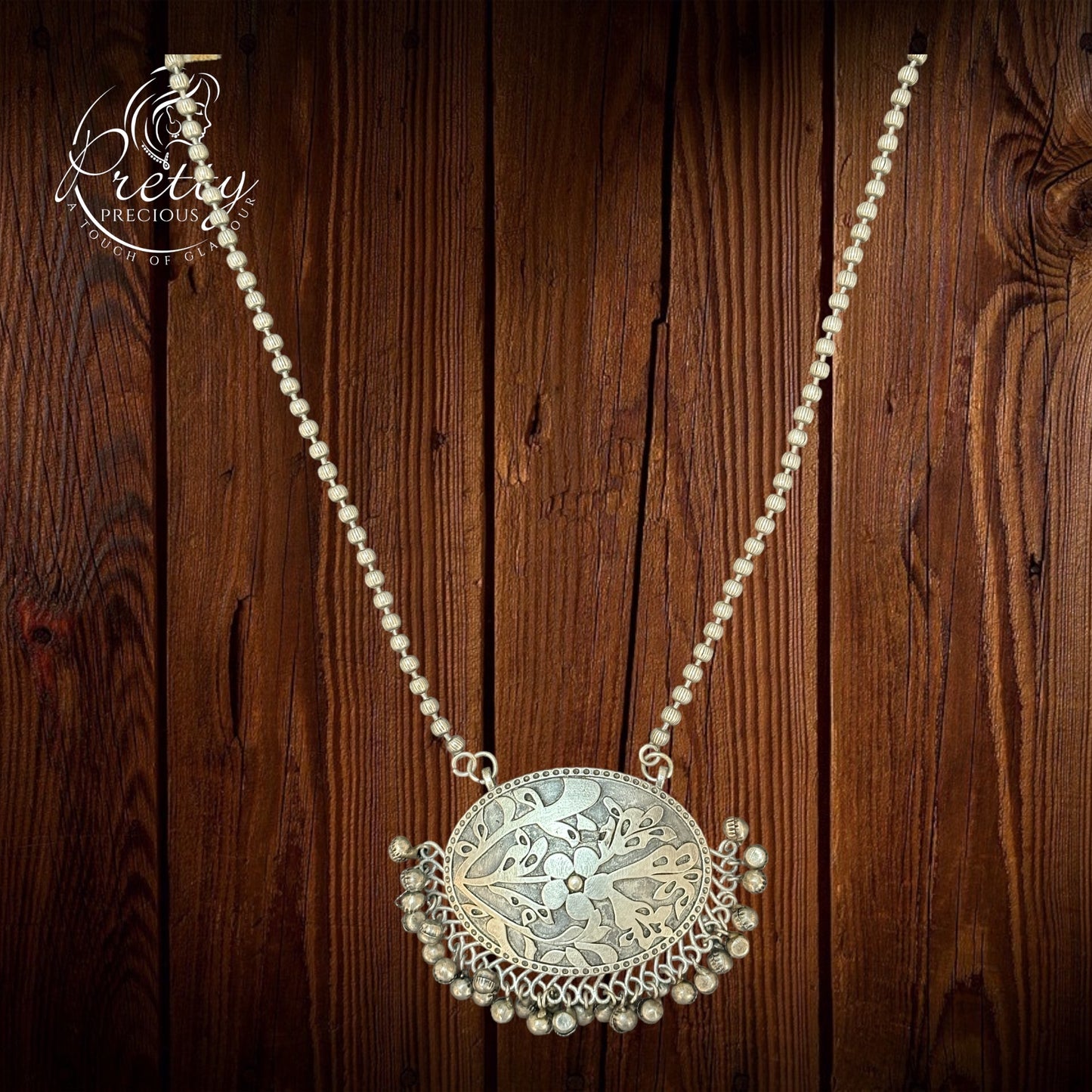 805610 Trendy Necklace With Oxidised Plating