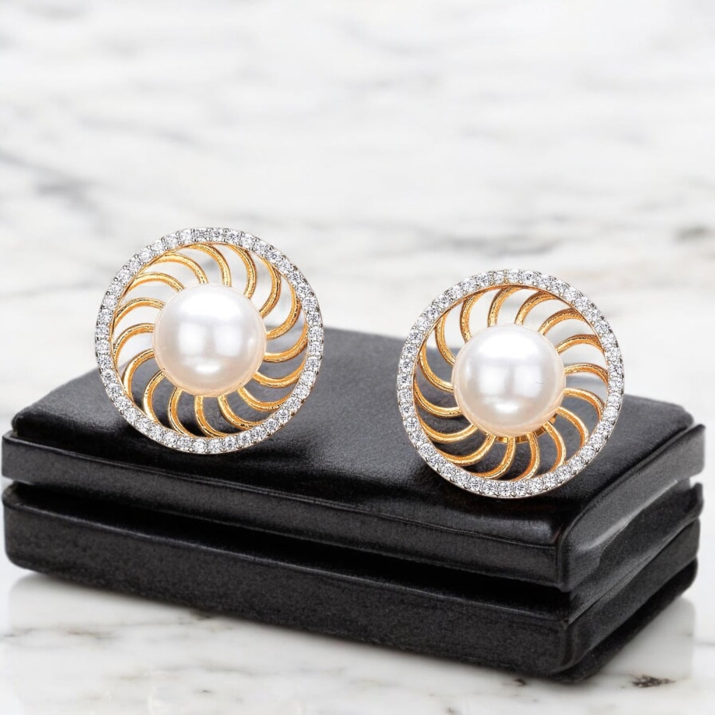 431740 Cz Classic Tops With 2 Tone Rhodium Plating