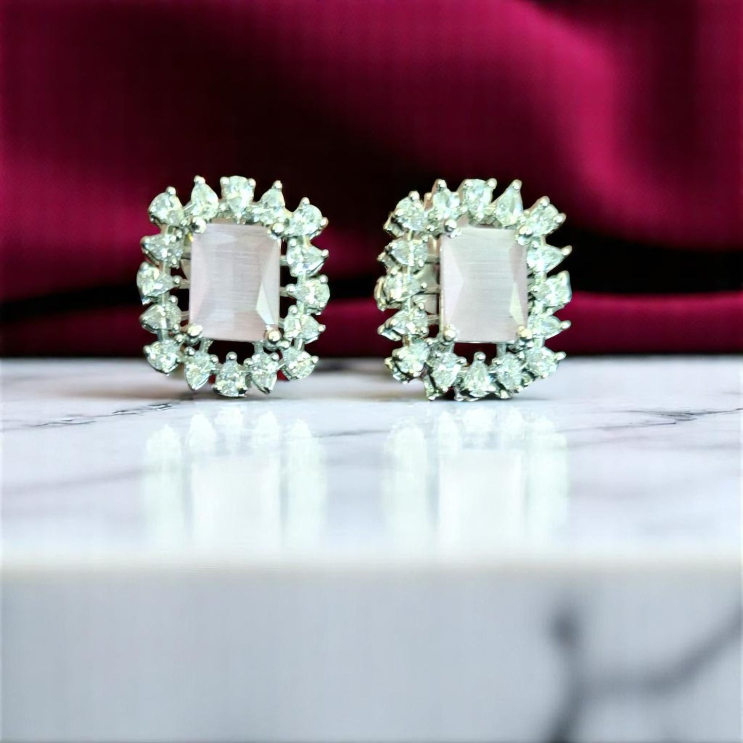 92509-ER CZ Earring With Gold/Rhodium Plating
