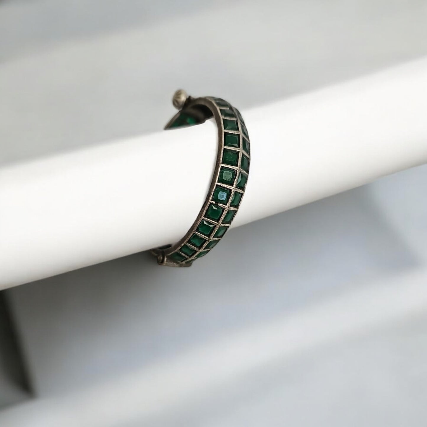 92009-KDO Classic Kada With Oxidized Plating- Green