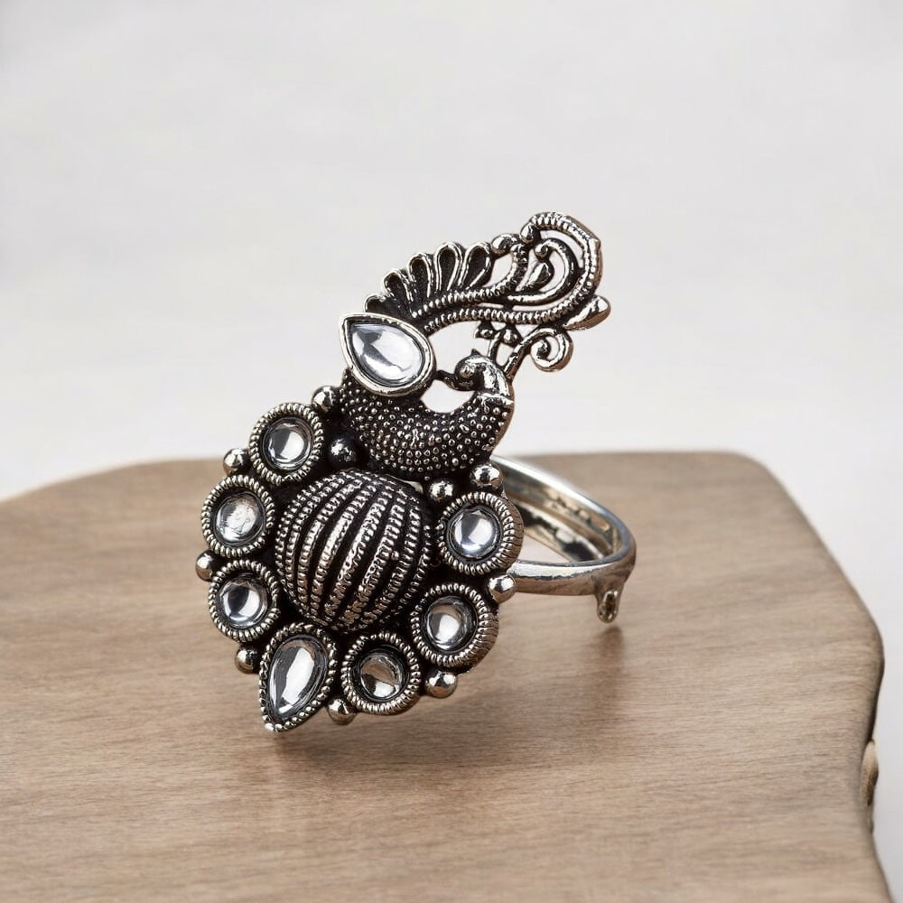 806592 Ring With Oxidised Plating