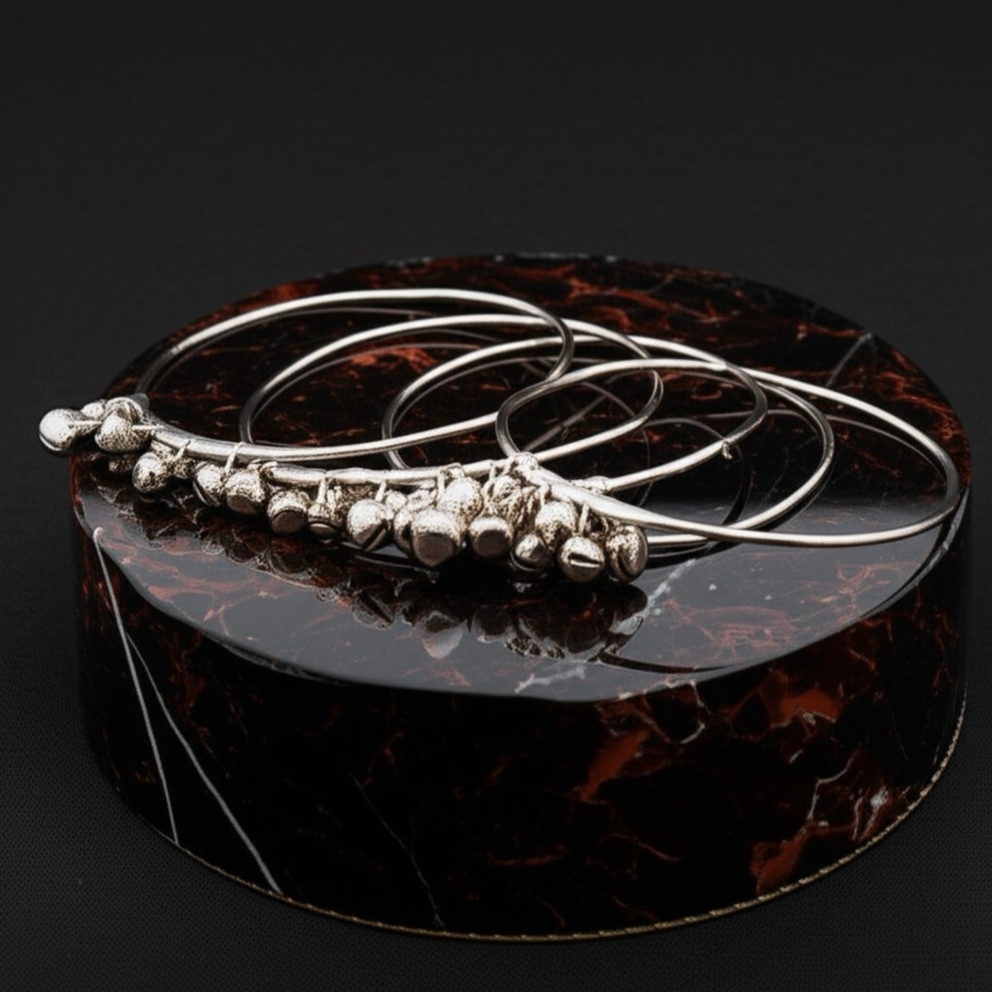 808459 Classic Bangles With Oxidised Plating-Size 2.4 & 2.6