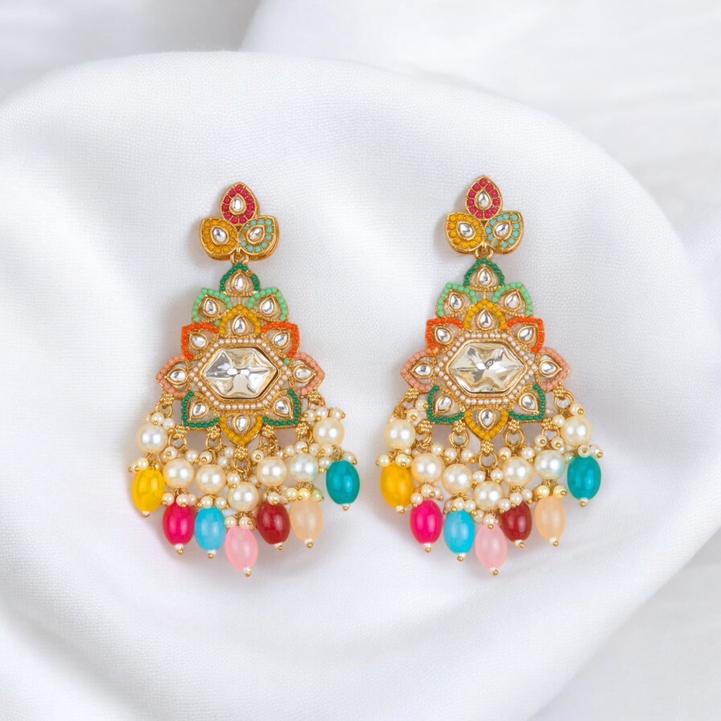 111896-Indo Western (Kundan) Earring-Multi