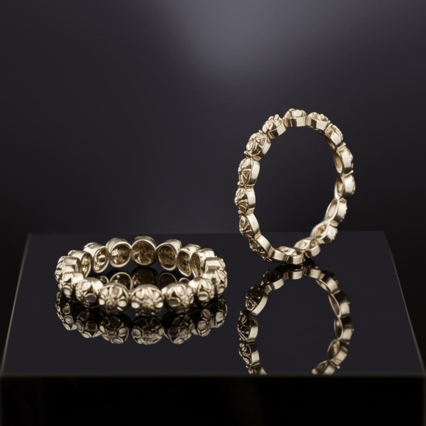 808869 Classic Bangles With Oxidised Plating-Size 2.4
