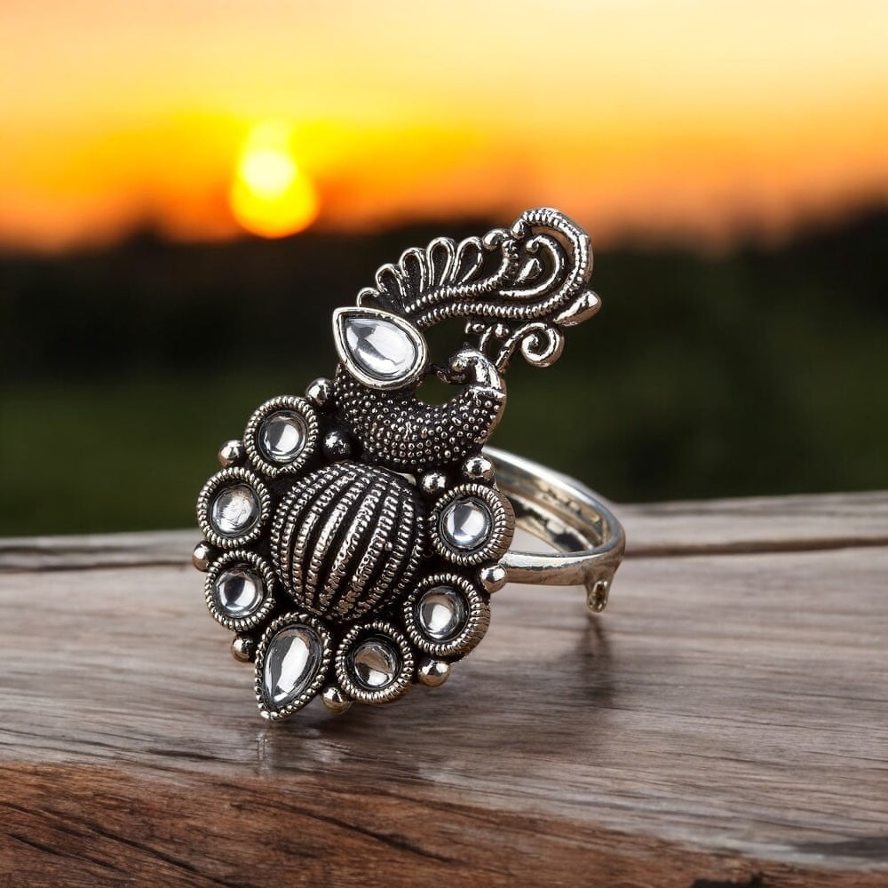 806592 Ring With Oxidised Plating
