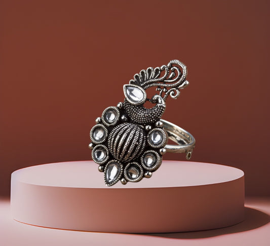 806592 Ring With Oxidised Plating