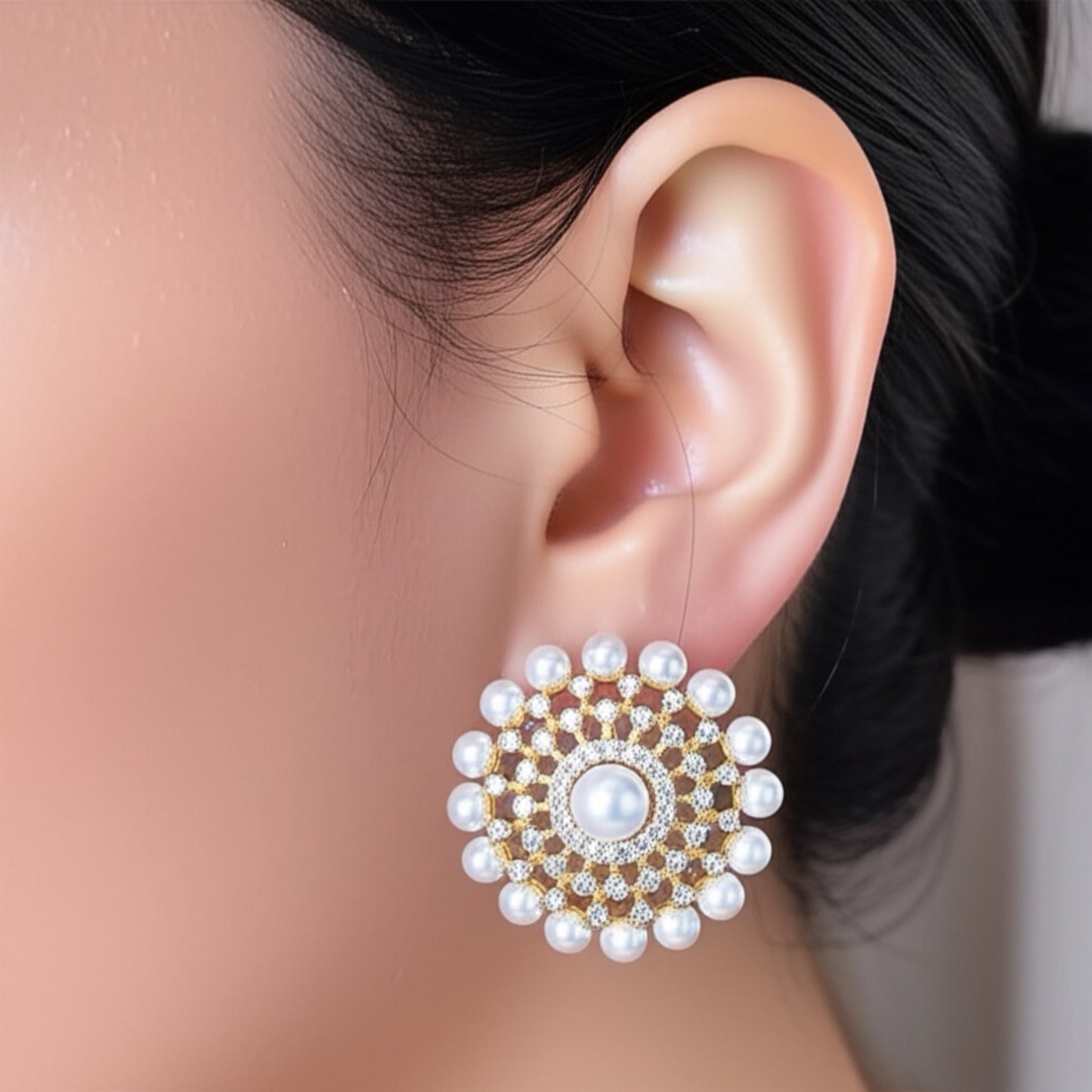 434852 Cz Classic Tops With 2 Tone Rhodium Plating