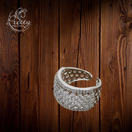 419218 Cz Classic Ring With Rhodium Plating