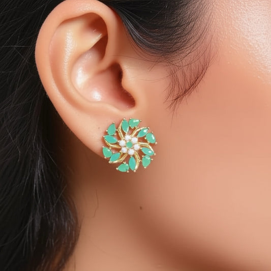 429409 Cz Classic Tops With Rhodium 2 Tone Plating