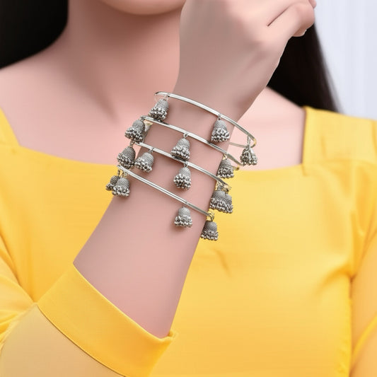 809124 Classic Bangles With Oxidised Plating-Size 2.4 & 2.6