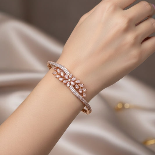 433527 Cubic Zirconia Classic Kada With Gold Plating