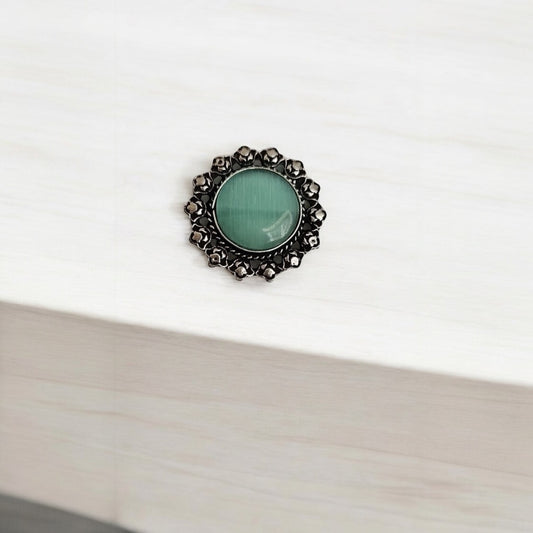 805864 Ring With Oxidised Plating