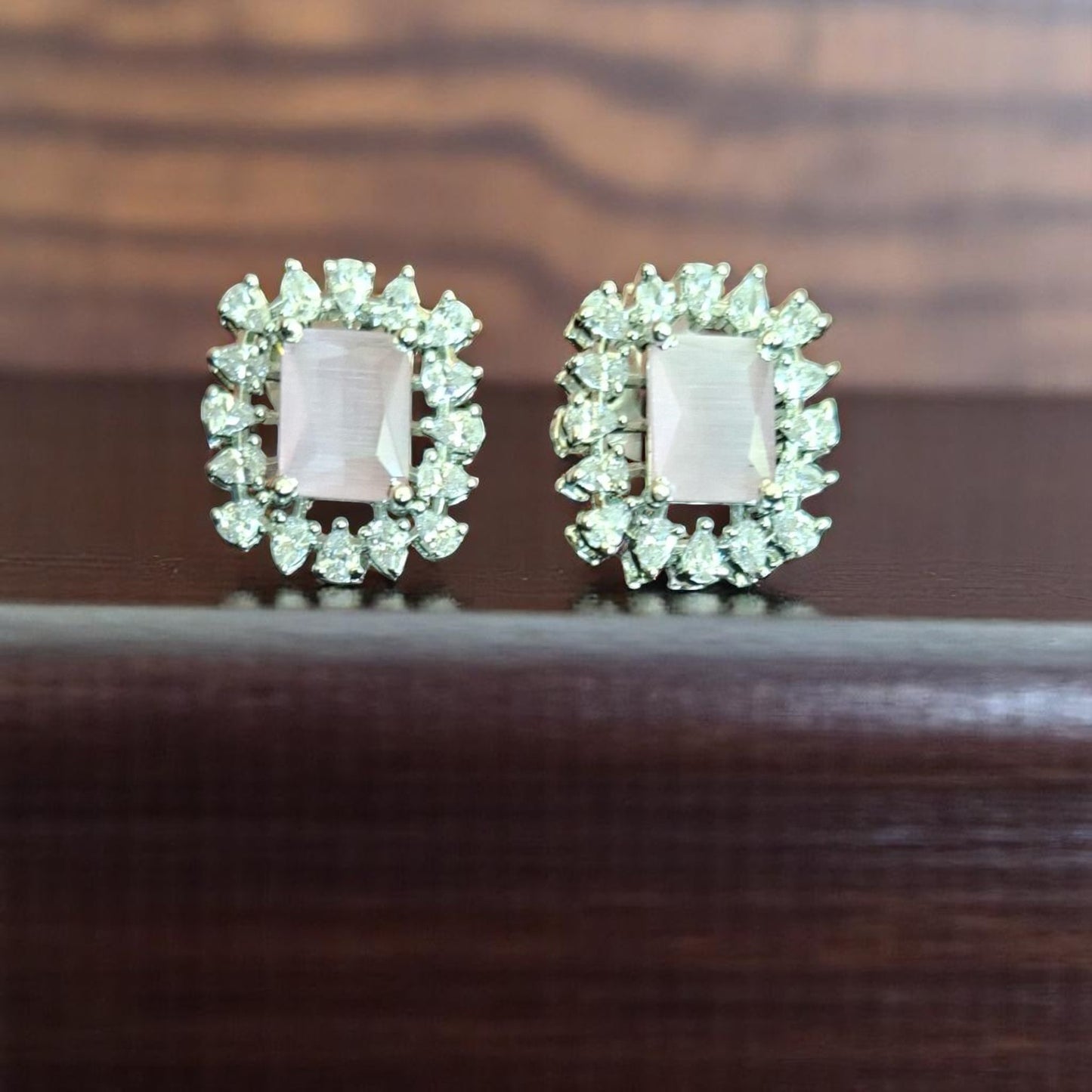 92509-ER CZ Earring With Gold/Rhodium Plating