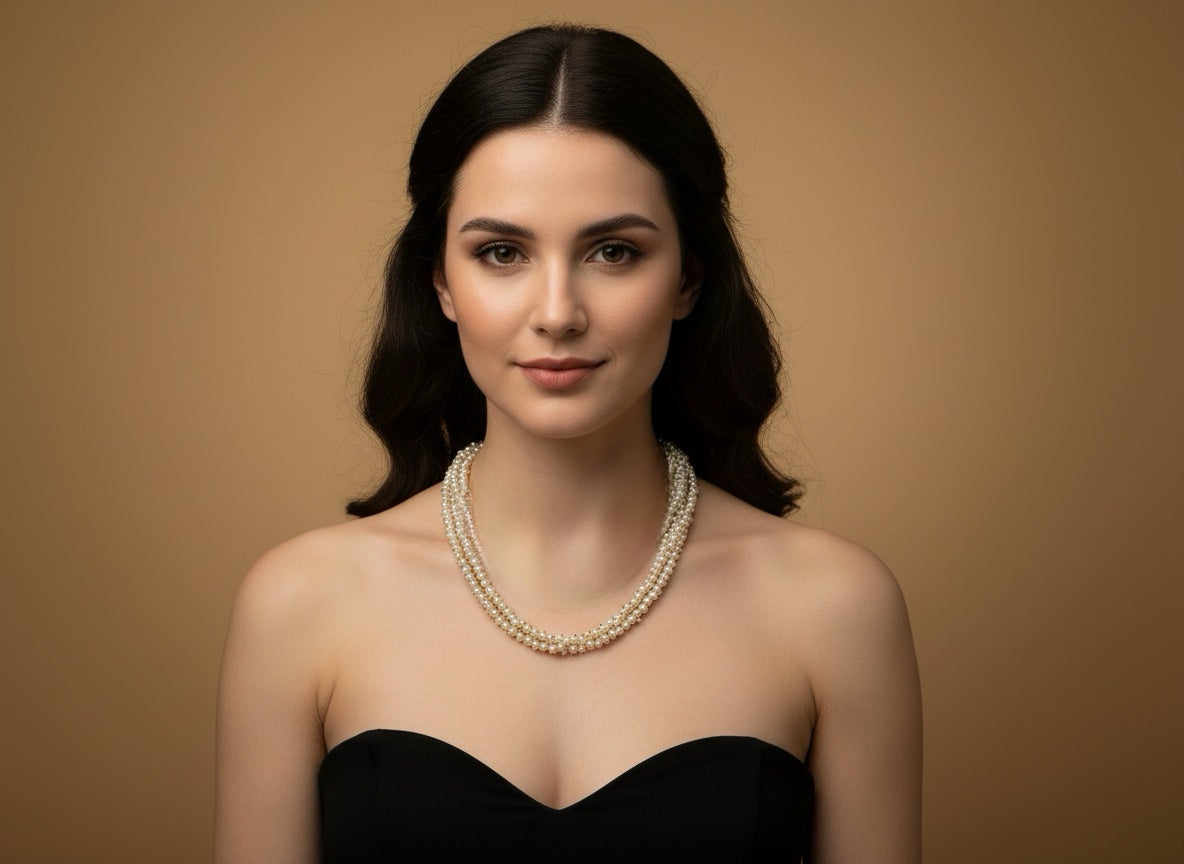 1042 Cubic Zirconia Mala Necklace-Moti