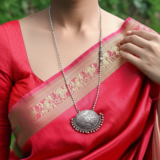 805610 Trendy Necklace With Oxidised Plating