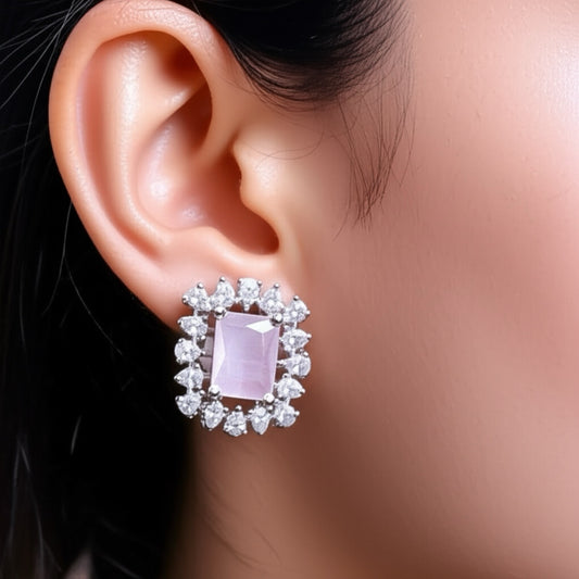 92509-ER CZ Earring With Gold/Rhodium Plating