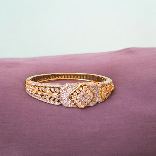 95959-KD Cubic Zirconia Classic Kada With Gold Plating