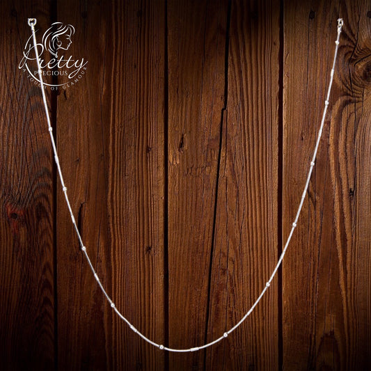 425294 Cz Delicate Chain With Rhodium Plating